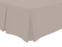 Basics Fitted Pleated Valance Super Soft Indus Valley Cotton Blend Sheet Multiple Sizes and Colours Luxurious Bedding OEKO-TEX Certified by OLIVIA ROCCO SINGLE / NATURAL Fitted Sheet