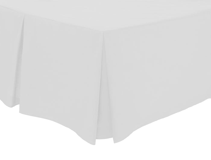 Basics Fitted Pleated Valance Super Soft Indus Valley Cotton Blend Sheet Multiple Sizes and Colours Luxurious Bedding OEKO-TEX Certified by OLIVIA ROCCO SINGLE / WHITE Fitted Sheet