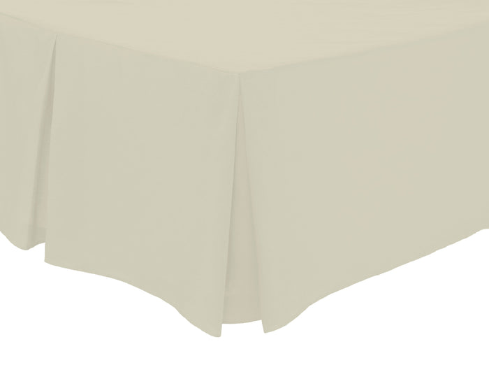 Basics Fitted Pleated Valance Super Soft Indus Valley Cotton Blend Sheet Multiple Sizes and Colours Luxurious Bedding OEKO-TEX Certified by OLIVIA ROCCO SINGLE / CREAM Fitted Sheet