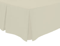 Basics Fitted Pleated Valance Super Soft Indus Valley Cotton Blend Sheet Multiple Sizes and Colours Luxurious Bedding OEKO-TEX Certified by OLIVIA ROCCO SINGLE / CREAM Fitted Sheet