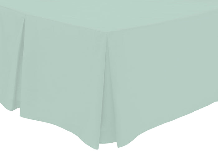 Basics Fitted Pleated Valance Super Soft Indus Valley Cotton Blend Sheet Multiple Sizes and Colours Luxurious Bedding OEKO-TEX Certified by OLIVIA ROCCO SINGLE / DUCKEGG Fitted Sheet