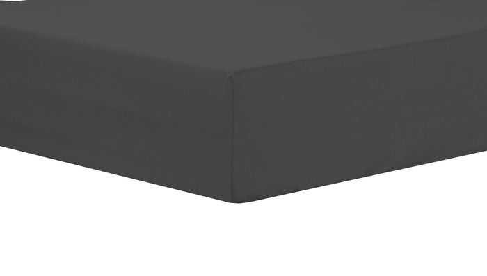 Basics Super Soft Durable Fitted Sheet High-Quality Indus Valley Cotton Linen Elasticated for Perfect Fit Multiple Sizes and Colours OEKO-TEX Certified Bedding by OLIVIA ROCCO SINGLE / CHARCOAL Fitted Sheet
