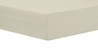 Basics Super Soft Durable Fitted Sheet High-Quality Indus Valley Cotton Linen Elasticated for Perfect Fit Multiple Sizes and Colours OEKO-TEX Certified Bedding by OLIVIA ROCCO SINGLE / CREAM Fitted Sheet