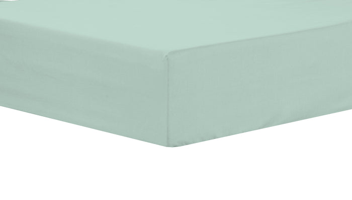 Basics Super Soft Durable Fitted Sheet High-Quality Indus Valley Cotton Linen Elasticated for Perfect Fit Multiple Sizes and Colours OEKO-TEX Certified Bedding by OLIVIA ROCCO SINGLE / DUCKEGG Fitted Sheet