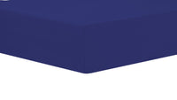 Basics Super Soft Durable Fitted Sheet High-Quality Indus Valley Cotton Linen Elasticated for Perfect Fit Multiple Sizes and Colours OEKO-TEX Certified Bedding by OLIVIA ROCCO SINGLE / BLUE Fitted Sheet