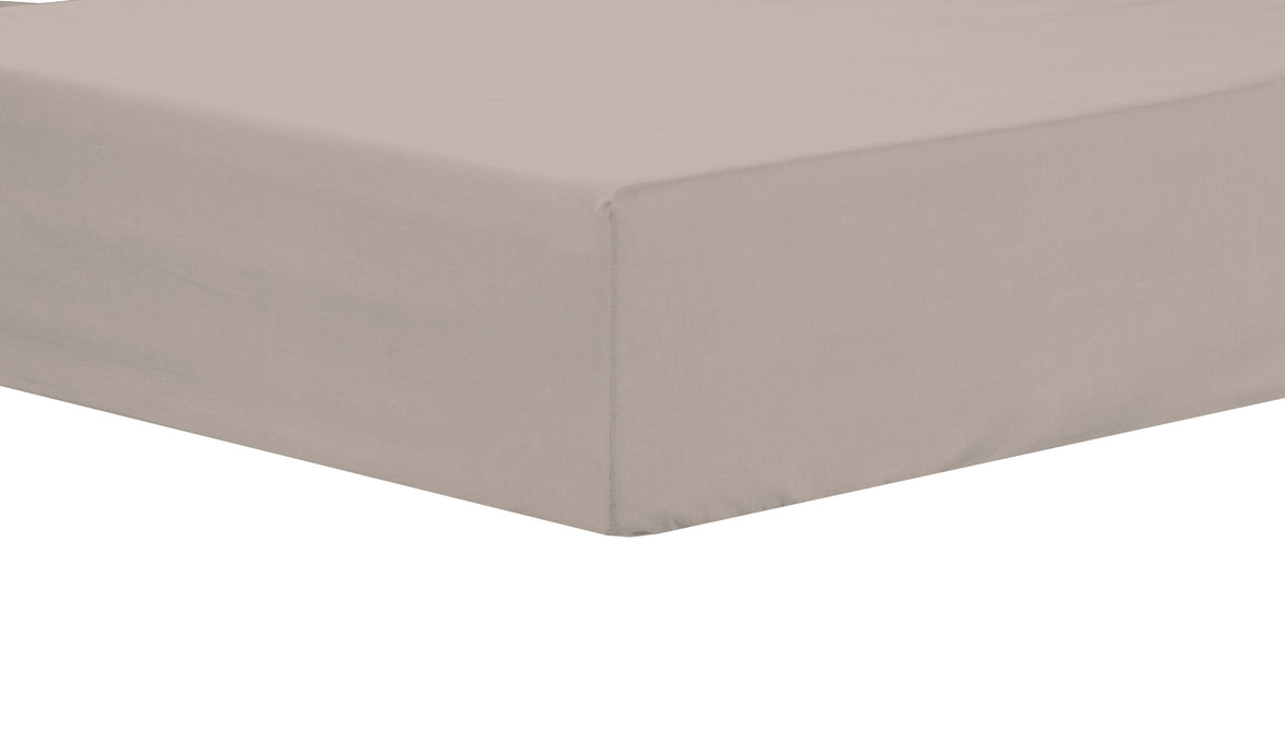Basics Super Soft Durable Fitted Sheet High-Quality Indus Valley Cotton Linen Elasticated for Perfect Fit Multiple Sizes and Colours OEKO-TEX Certified Bedding by OLIVIA ROCCO SINGLE / NATURAL Fitted Sheet