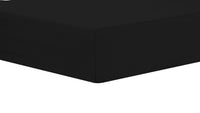 Basics Super Soft Durable Fitted Sheet High-Quality Indus Valley Cotton Linen Elasticated for Perfect Fit Multiple Sizes and Colours OEKO-TEX Certified Bedding by OLIVIA ROCCO SINGLE / BLACK Fitted Sheet
