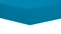 Basics Super Soft Durable Fitted Sheet High-Quality Indus Valley Cotton Linen Elasticated for Perfect Fit Multiple Sizes and Colours OEKO-TEX Certified Bedding by OLIVIA ROCCO SINGLE / TEAL Fitted Sheet