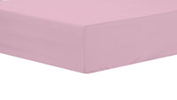 Basics Super Soft Durable Fitted Sheet High-Quality Indus Valley Cotton Linen Elasticated for Perfect Fit Multiple Sizes and Colours OEKO-TEX Certified Bedding by OLIVIA ROCCO SINGLE / PINK Fitted Sheet