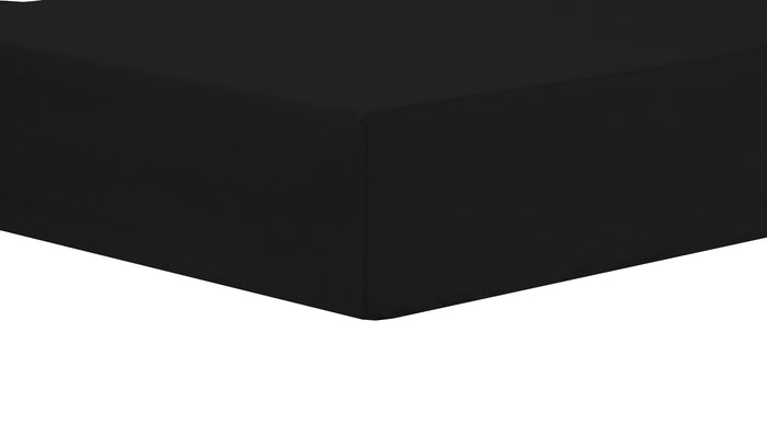 Extra Deep Pocket Fitted Sheet for Thick Mattresses Super Soft Indus Valley Cotton Blend Bedding OEKO-TEX Certified in Multiple Colours by OLIVIA ROCCO SINGLE / BLACK Fitted Sheet