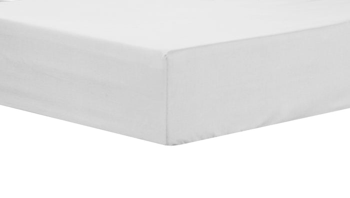 Extra Deep Pocket Fitted Sheet for Thick Mattresses Super Soft Indus Valley Cotton Blend Bedding OEKO-TEX Certified in Multiple Colours by OLIVIA ROCCO SINGLE / WHITE Fitted Sheet