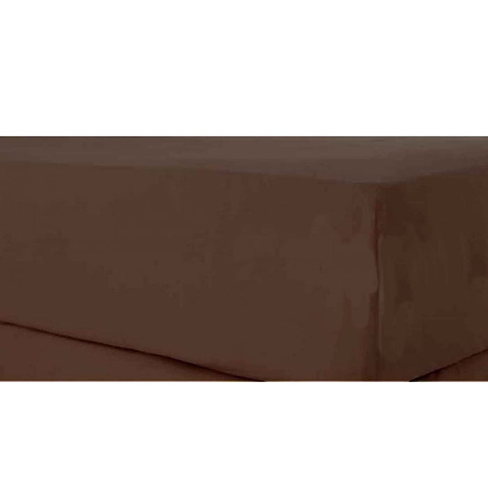 Percale Super Soft Fitted Sheet 180 TC Indus Valley Cotton Linen Durable Comfortable Bedding Multiple Sizes and Colours by OLIVIA ROCCO SINGLE / CHOCOLATE Fitted Sheet