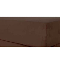 Percale Super Soft Fitted Sheet 180 TC Indus Valley Cotton Linen Durable Comfortable Bedding Multiple Sizes and Colours by OLIVIA ROCCO SINGLE / CHOCOLATE Fitted Sheet