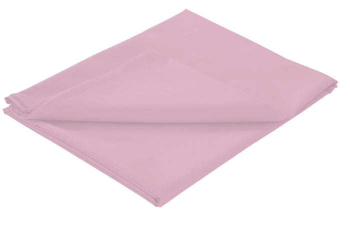 Basics Flat Sheet Luxurious Cotton Rich Super Soft Bedding in Multiple Sizes and Colours for Ultimate Comfort by OLIVIA ROCCO SINGLE / PINK Flat Sheet
