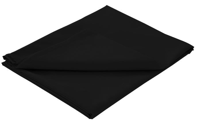 Basics Flat Sheet Luxurious Cotton Rich Super Soft Bedding in Multiple Sizes and Colours for Ultimate Comfort by OLIVIA ROCCO SINGLE / BLACK Flat Sheet