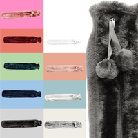 Extra Long 2L Hot Water Bottle with Plush Faux Fur Cover for Cosy Nights Natural Rubber UK Safe Tested Soft Fleece Ideal Gift for Adults Kids by OLIVIA ROCCO Hot Water Bottle