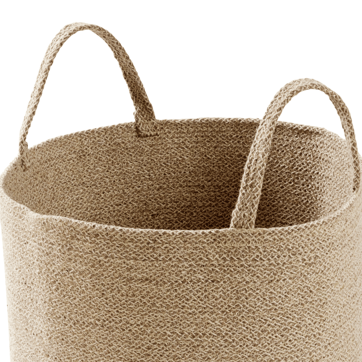 Large Woven Cotton Laundry Basket with Handles Durable Rope Storage Bin for Clothes Toys Household Items Versatile Organizer in Black Grey Natural OLIVIA ROCCO Laundry Basktets