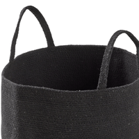 Large Woven Cotton Laundry Basket with Handles Durable Rope Storage Bin for Clothes Toys Household Items Versatile Organizer in Black Grey Natural OLIVIA ROCCO Laundry Basktets