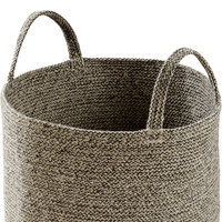Large Woven Cotton Laundry Basket with Handles Durable Rope Storage Bin for Clothes Toys Household Items Versatile Organizer in Black Grey Natural OLIVIA ROCCO Laundry Basktets