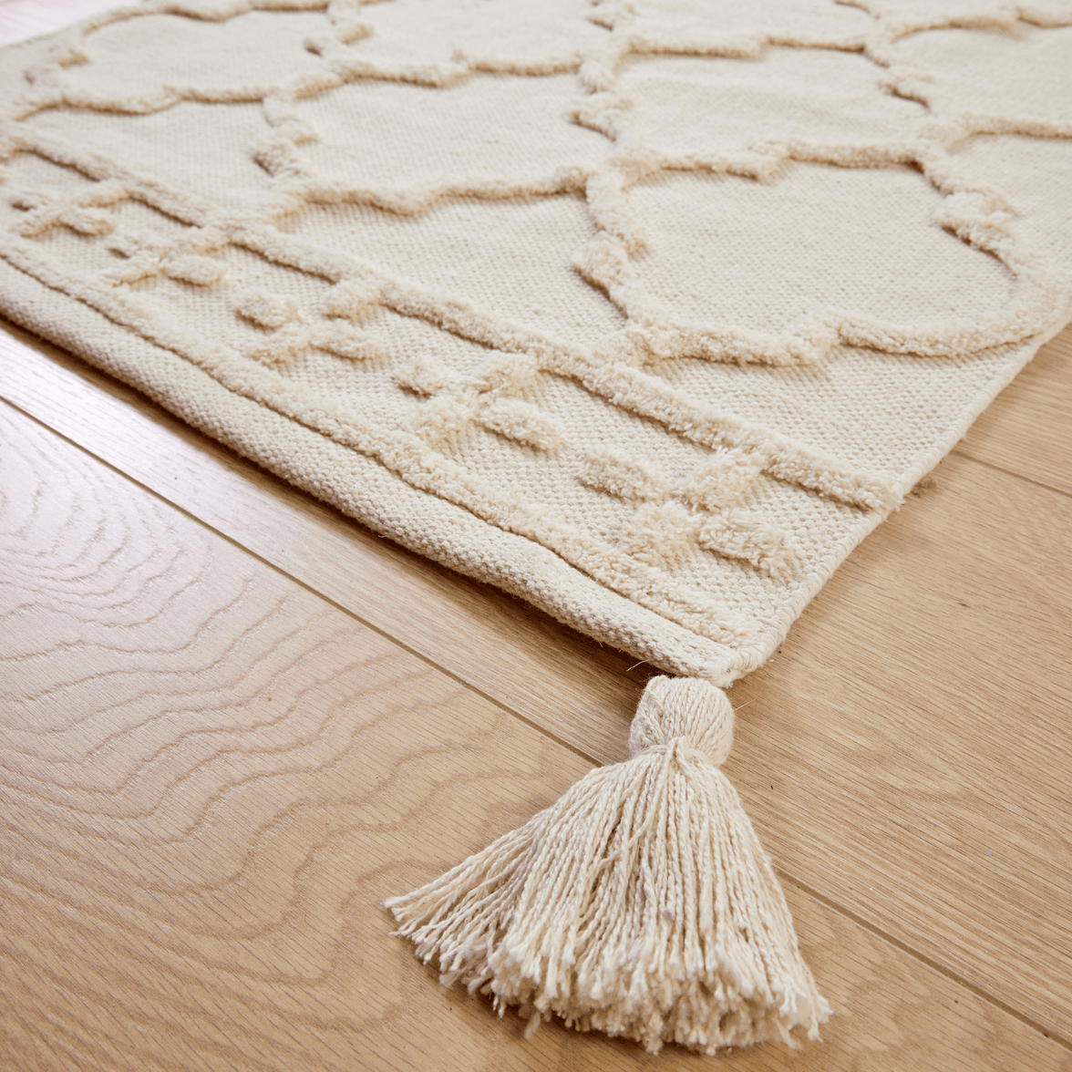 Marrakesh Hand Woven Cotton Rug Eco-Friendly Durable Carpet for Living Room Bedroom Kitchen and Entryway Luxury Tufted Home Decor in Multiple Sizes by OLIVIA ROCCO Rugs