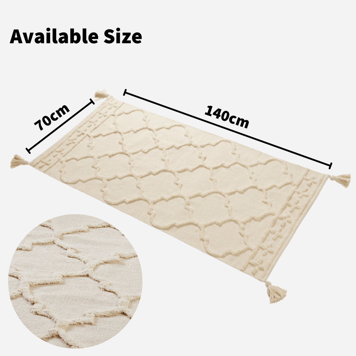 Marrakesh Hand Woven Cotton Rug Eco-Friendly Durable Carpet for Living Room Bedroom Kitchen and Entryway Luxury Tufted Home Decor in Multiple Sizes by OLIVIA ROCCO Rugs