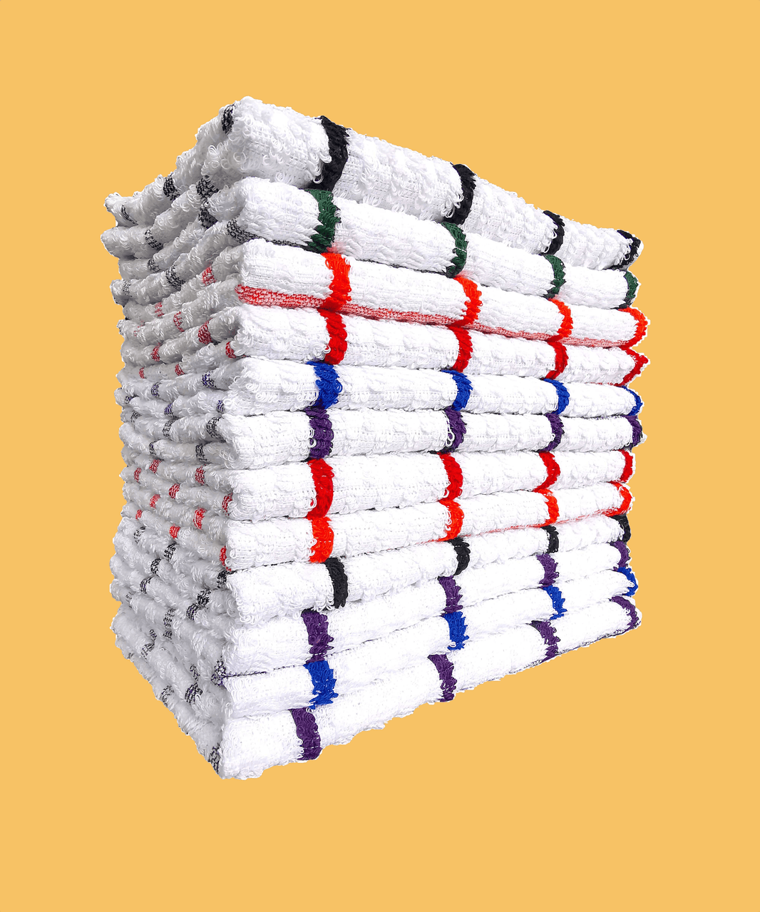 Pack of 12 Catering Grade Terry Tea Towels 100 Indus Valley Cotton Checkered Assorted Colours Durable Absorbent and Soft for Home Restaurants Cafes by OLIVIA ROCCO Tea Towel