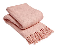 Lisbon Pure Indian Cotton Handwoven Honeycomb Throw Blanket Luxurious Soft Lightweight Easycare Cover for Sofa Bed or Living Room Available in 10 Colours and Sizes by OLIVIA ROCCO Throw