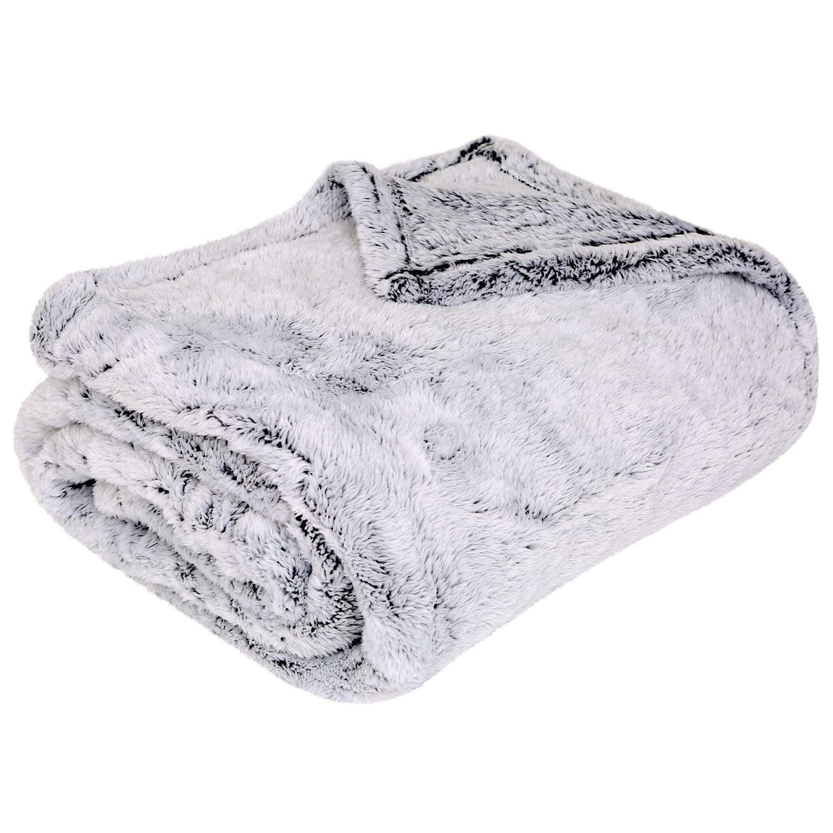 Oversized Grey Shimmer Super Soft Fleece Throw Blanket for Sofa Bed Home Decor Luxury by OLIVIA ROCCO Throw