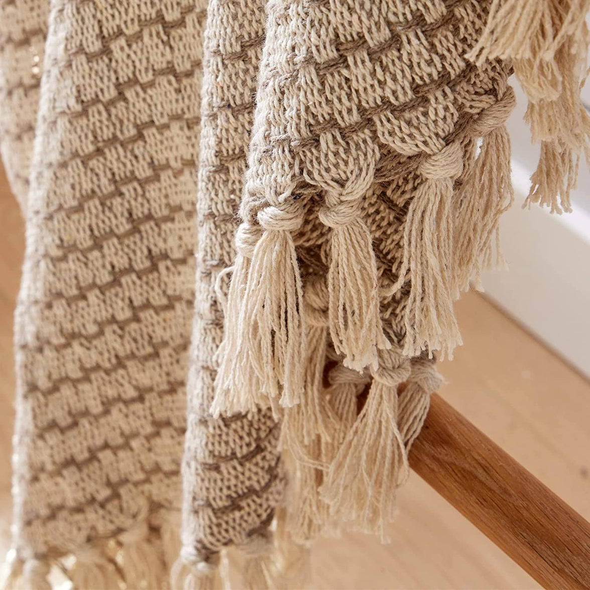 Marrakesh Eco-Friendly Super Soft Cotton Throws Lightweight Sustainable Recycled Cotton for Sofa Bed Chair Calming Colours By OLIVIA ROCCO Throw
