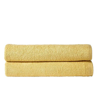 Pack of 2 Large Quick-Drying Lightweight Easycare Indus Valley Cotton Bath Sheets 80x140 cm for Home Travel Gym Holidays Multiple Colours by OLIVIA ROCCO OCHRE Towels