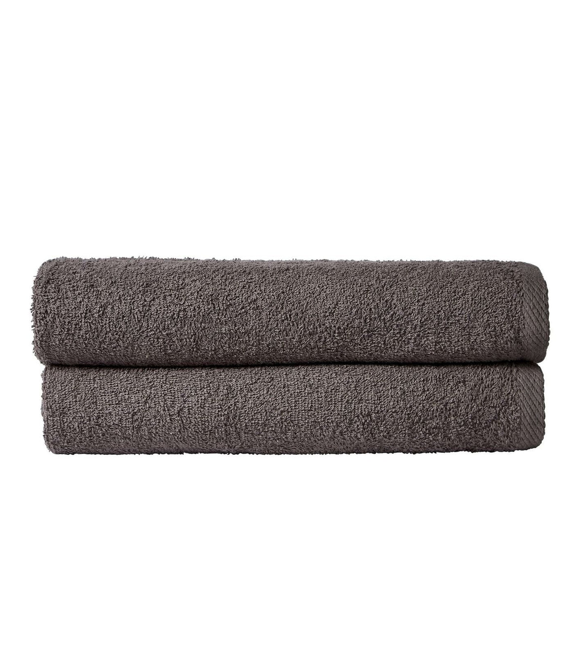 Pack of 2 Large Quick-Drying Lightweight Easycare Indus Valley Cotton Bath Sheets 80x140 cm for Home Travel Gym Holidays Multiple Colours by OLIVIA ROCCO CHARCOAL Towels