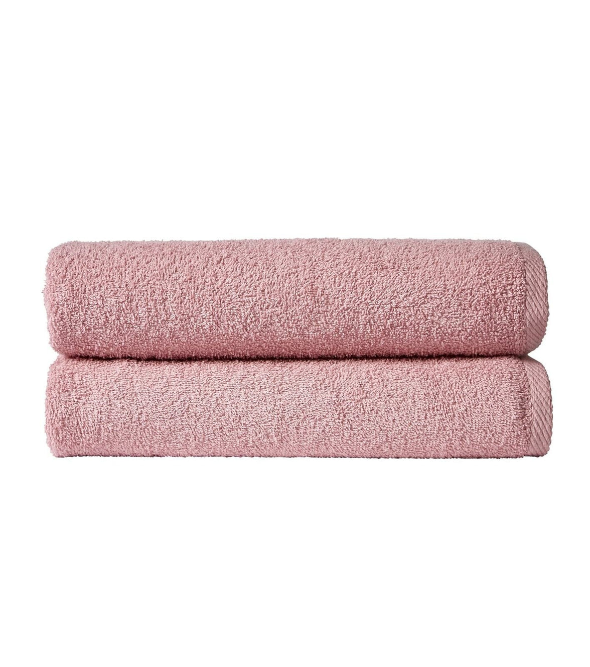 Pack of 2 Large Quick-Drying Lightweight Easycare Indus Valley Cotton Bath Sheets 80x140 cm for Home Travel Gym Holidays Multiple Colours by OLIVIA ROCCO BLUSH PINK Towels