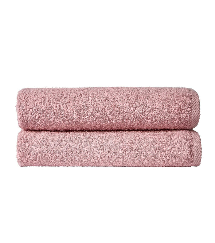 Pack of 2 Large Quick-Drying Lightweight Easycare Indus Valley Cotton Bath Sheets 80x140 cm for Home Travel Gym Holidays Multiple Colours by OLIVIA ROCCO BLUSH PINK Towels