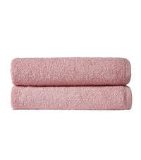 Pack of 2 Large Quick-Drying Lightweight Easycare Indus Valley Cotton Bath Sheets 80x140 cm for Home Travel Gym Holidays Multiple Colours by OLIVIA ROCCO BLUSH PINK Towels