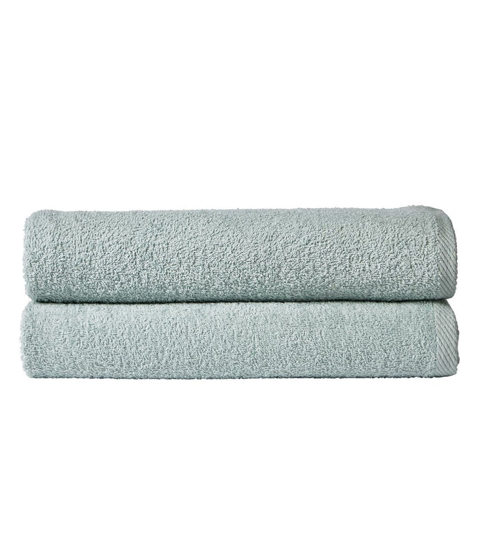 Pack of 2 Large Quick-Drying Lightweight Easycare Indus Valley Cotton Bath Sheets 80x140 cm for Home Travel Gym Holidays Multiple Colours by OLIVIA ROCCO DUCKEGG Towels