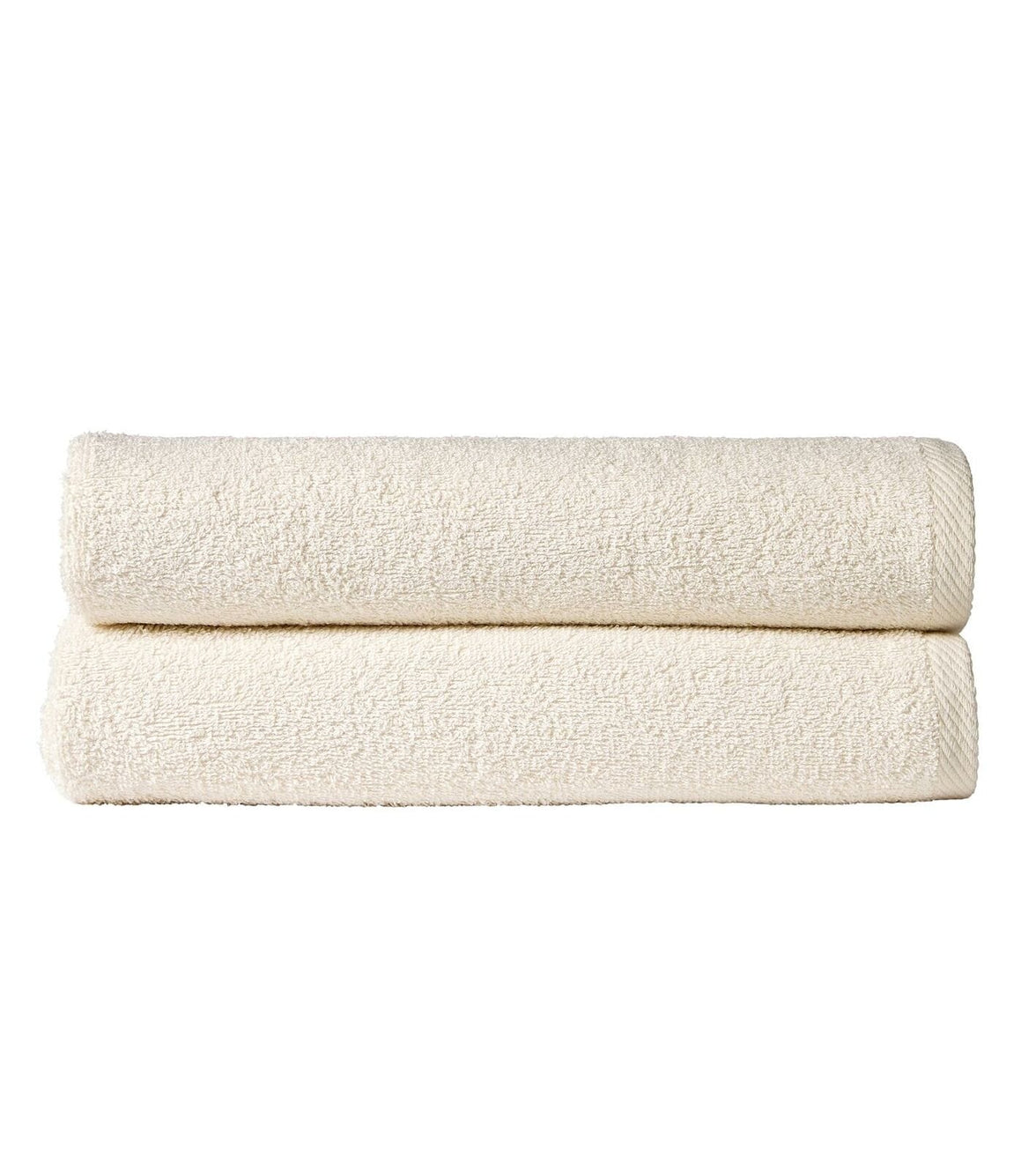 Pack of 2 Large Quick-Drying Lightweight Easycare Indus Valley Cotton Bath Sheets 80x140 cm for Home Travel Gym Holidays Multiple Colours by OLIVIA ROCCO CREAM Towels