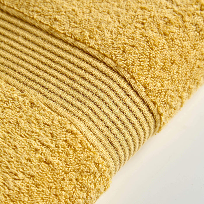 Home Collection Luxurious 500GSM Egyptian Cotton Towels High Absorbency Soft Durable OEKO-TEX Certified Various Sizes Elegant Colours by OLIVIA ROCCO FACE CLOTHS / OCHRE Towels