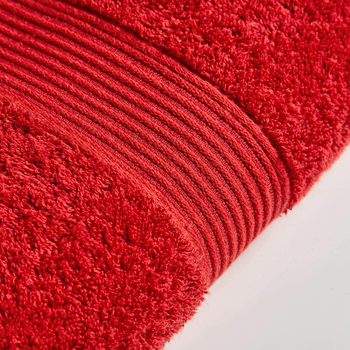Home Collection Luxurious 500GSM Egyptian Cotton Towels High Absorbency Soft Durable OEKO-TEX Certified Various Sizes Elegant Colours by OLIVIA ROCCO FACE CLOTHS / RED Towels