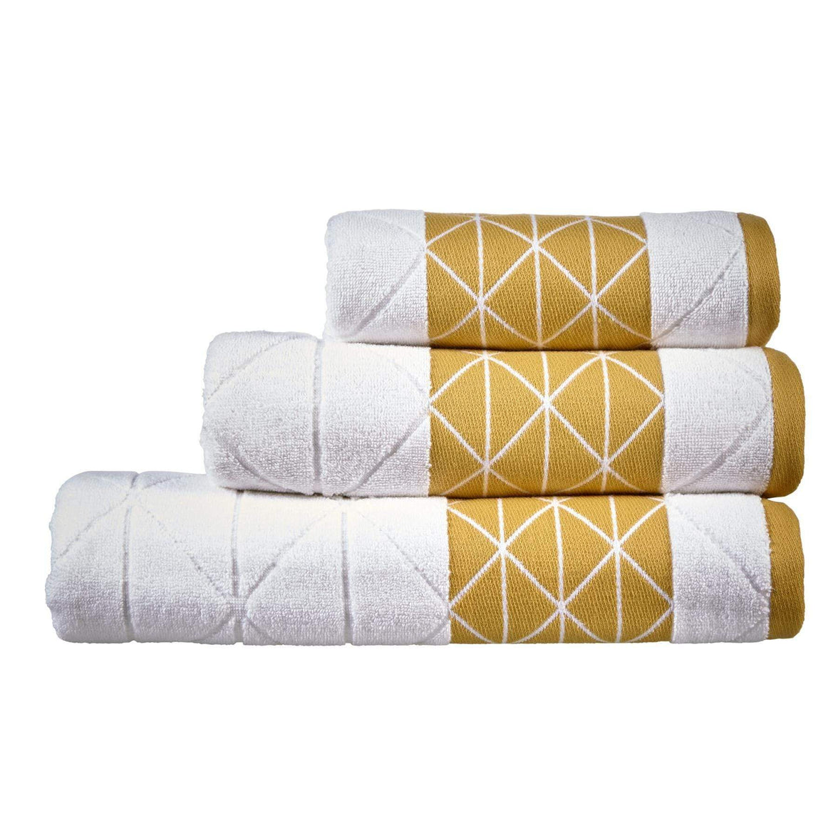 Inca Diamond Jacquard Luxury Soft Absorbent 600GSM Cotton Towels Bath Sheets Hand Towels Bath Towels Durable OEKO-TEX Certified Made in England by OLIVIA ROCCO Towels