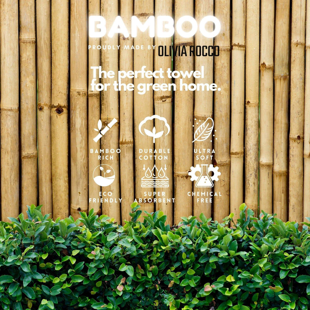 Bamboo Cotton Luxury 600GSM Eco-Friendly Bath Towels Highly Absorbent Durable and Soft Bathroom Essentials in Elegant Colours Designed in England by OLIVIA ROCCO Towels
