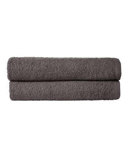 Pack Of 2 Everyday Bath Sheet CHARCOAL OLIVIA ROCCO basics Towel