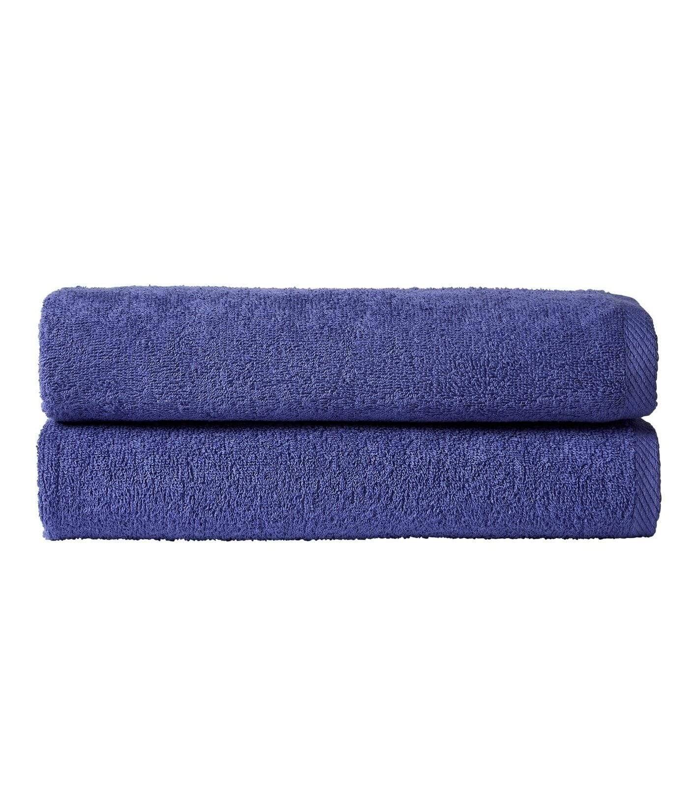 Pack Of 2 Everyday Bath Sheet COBALT OLIVIA ROCCO basics Towel