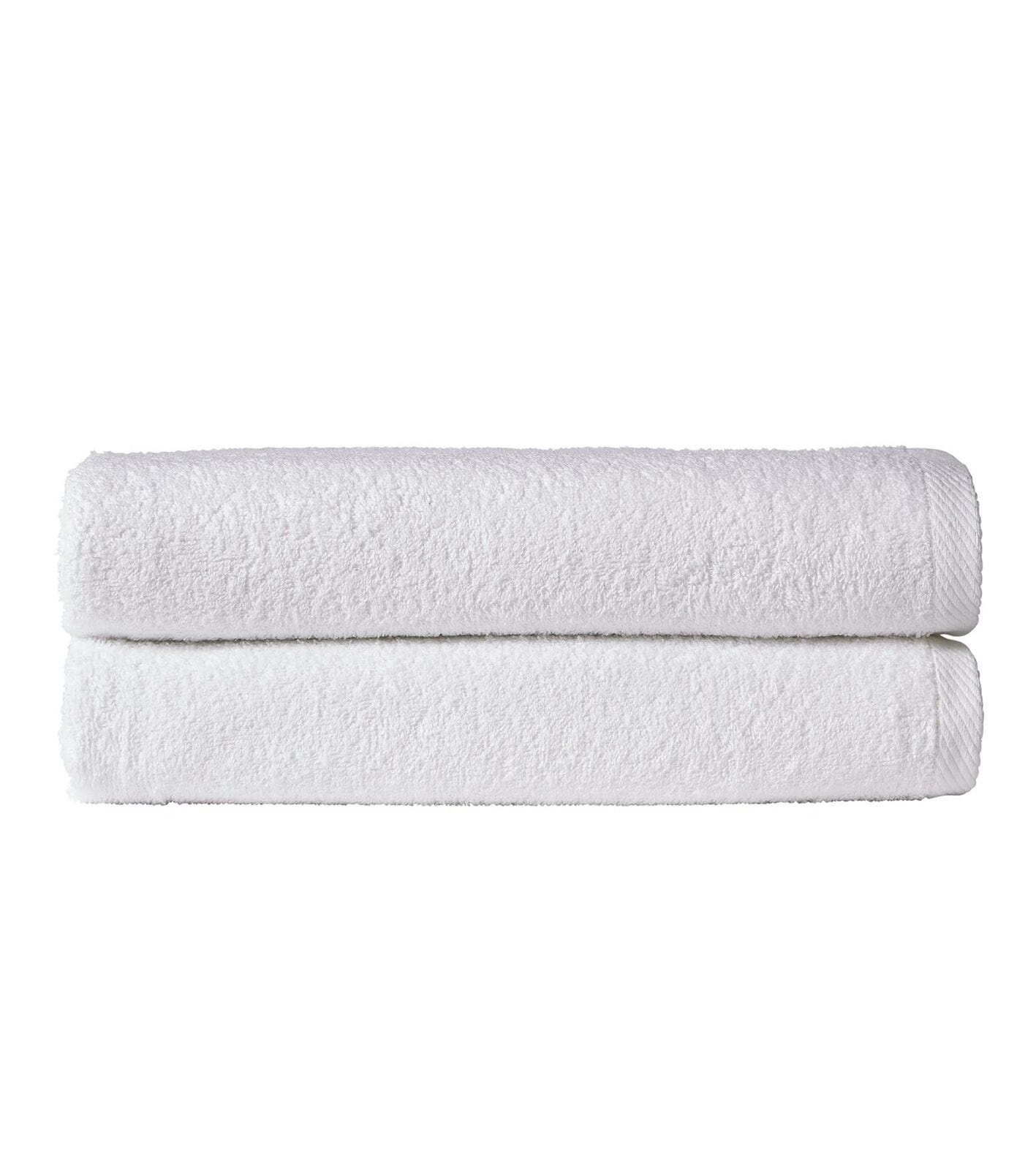 Pack Of 2 Everyday Bath Sheet WHITE OLIVIA ROCCO basics Towel