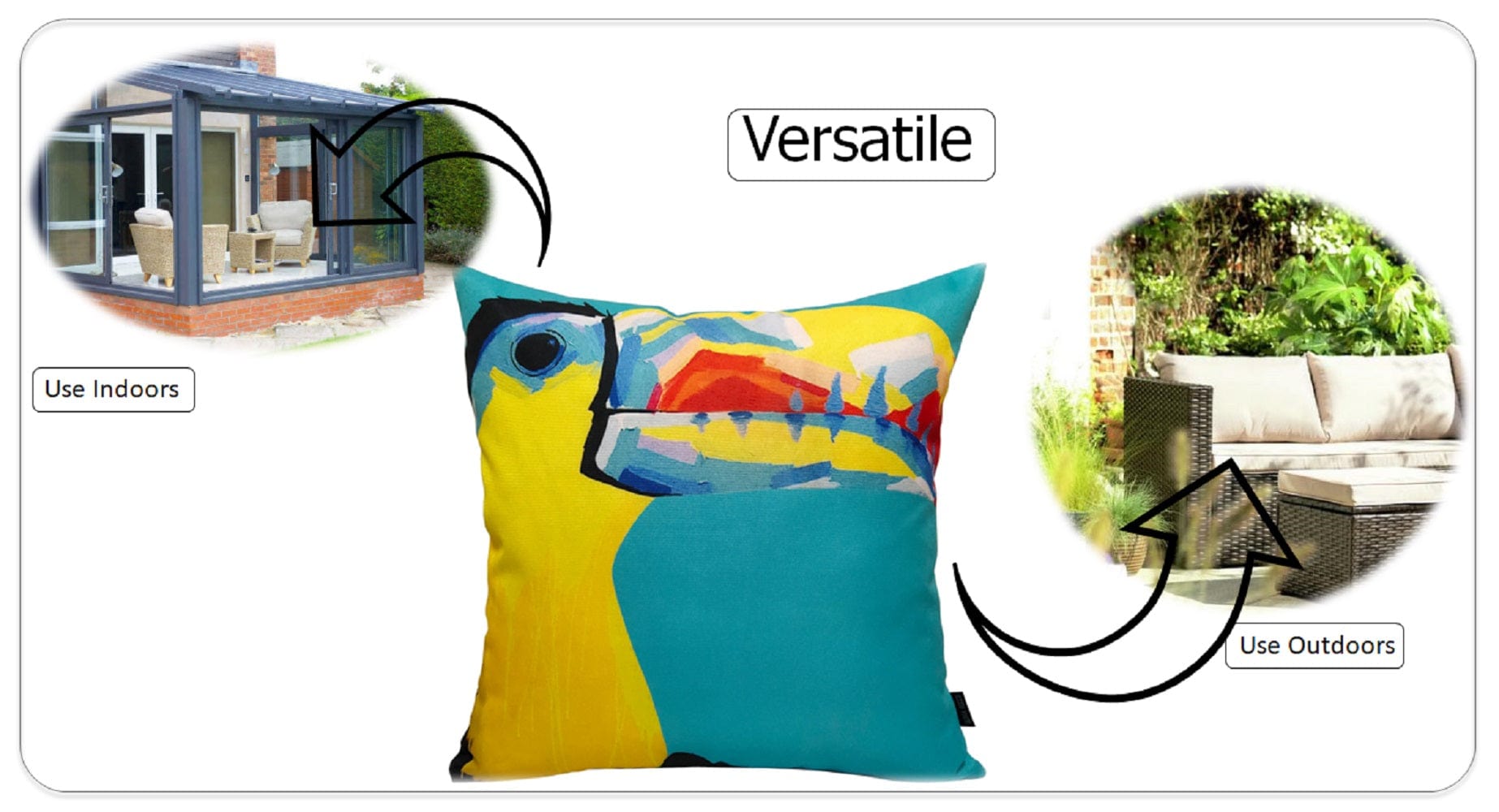 Printed Waterproof Cushions PELICAN / 43 x 43 Cm OLIVIA ROCCO Cushions