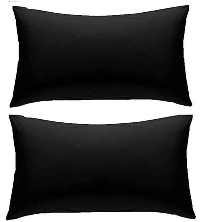 Percale Super Soft Fitted Sheet 180 TC Indus Valley Cotton Linen Durable Comfortable Bedding Multiple Sizes and Colours by OLIVIA ROCCO PILLOWCASES / BLACK Fitted Sheet