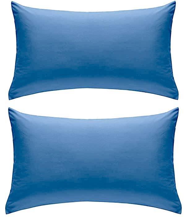 Percale Super Soft Fitted Sheet 180 TC Indus Valley Cotton Linen Durable Comfortable Bedding Multiple Sizes and Colours by OLIVIA ROCCO PILLOWCASES / BLUE Fitted Sheet