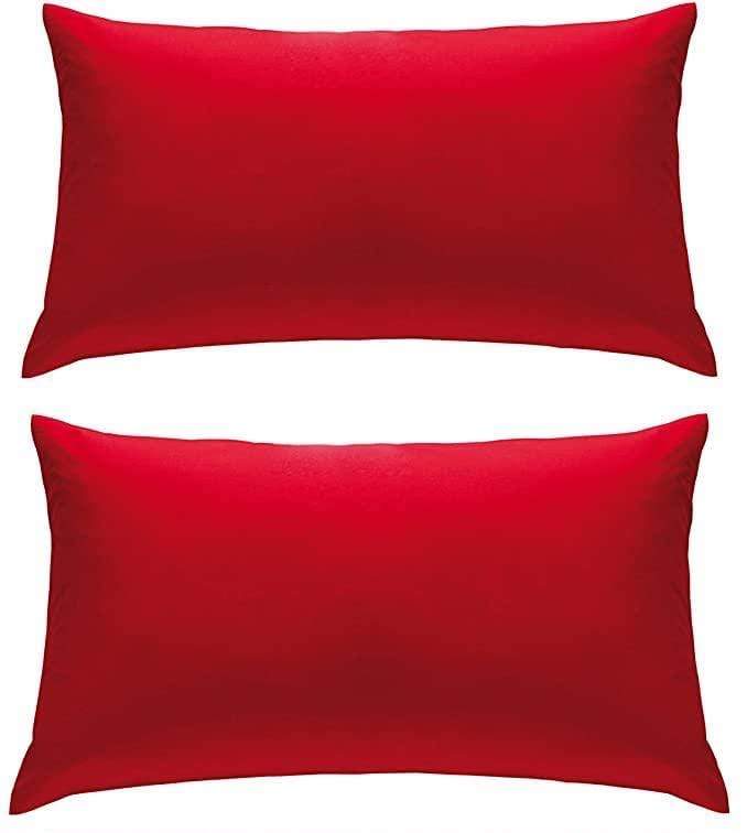 Percale Super Soft Fitted Sheet 180 TC Indus Valley Cotton Linen Durable Comfortable Bedding Multiple Sizes and Colours by OLIVIA ROCCO PILLOWCASES / RED Fitted Sheet