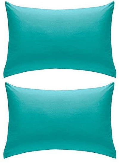 Percale Super Soft Fitted Sheet 180 TC Indus Valley Cotton Linen Durable Comfortable Bedding Multiple Sizes and Colours by OLIVIA ROCCO PILLOWCASES / TEAL Fitted Sheet