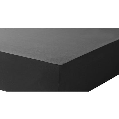 Percale Super Soft Fitted Sheet 180 TC Indus Valley Cotton Linen Durable Comfortable Bedding Multiple Sizes and Colours by OLIVIA ROCCO SINGLE / BLACK Fitted Sheet
