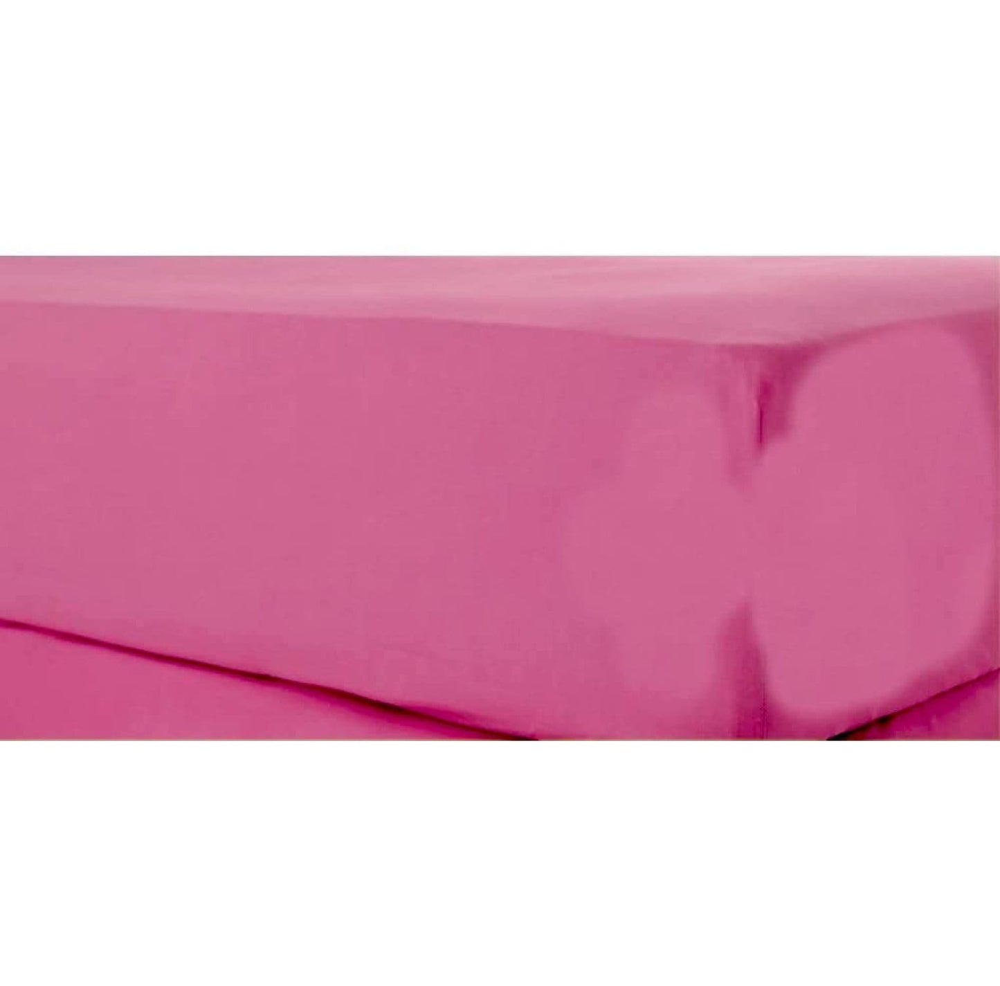 Percale Super Soft Fitted Sheet 180 TC Indus Valley Cotton Linen Durable Comfortable Bedding Multiple Sizes and Colours by OLIVIA ROCCO SINGLE / HOT PINK Fitted Sheet